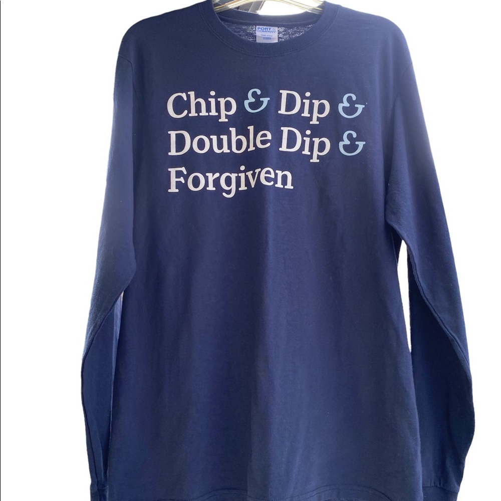 Port and Company Navy Long Sleeve Tee